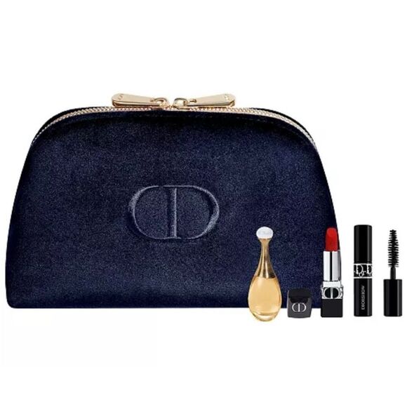 Dior Midnight Blue Pouch with Beauty Essentials - Picture 1 of 1